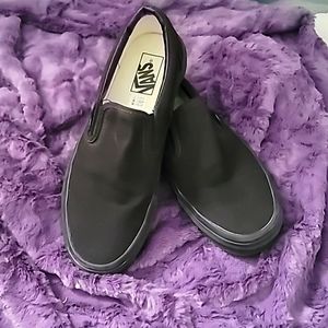 Vans Slip On Shoes Mens 8.5 Womens 10 Black Casual